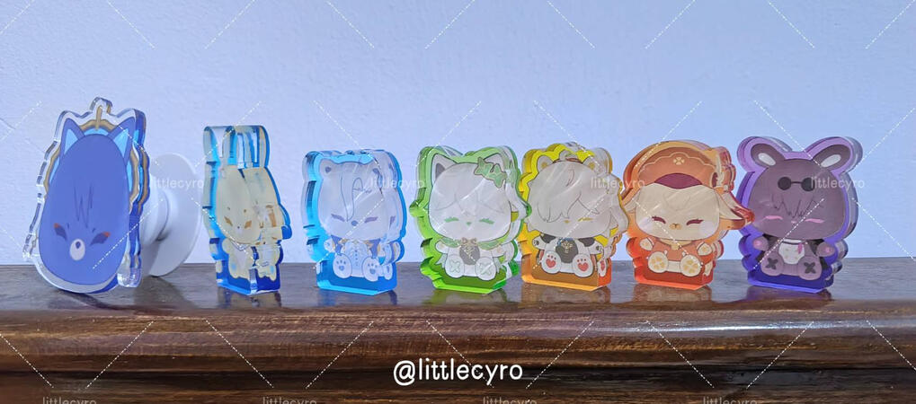 Teyvat Beastie Acrylic Blocks &amp; Popsocket
